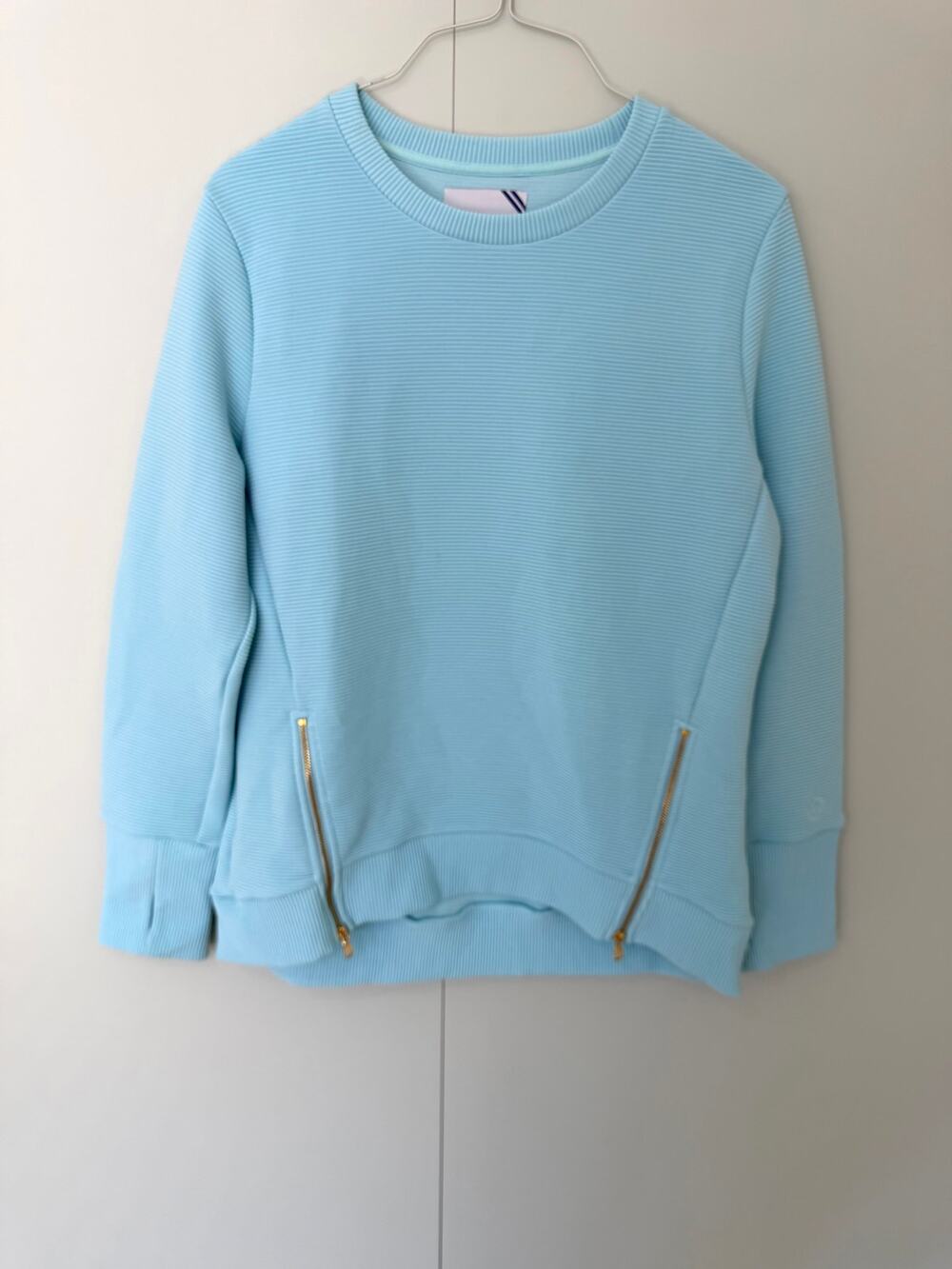ADDISON BAY x TUCKERNUCK Light Blue Rib Everyday Crewneck Sweater